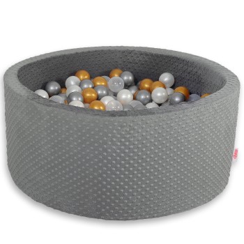 Μπαλοπισίνα minky με 200 Μπάλες - dark gray