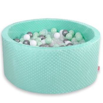Μπαλοπισίνα minky H-40 cm με 400 Μπάλες 400 - mint