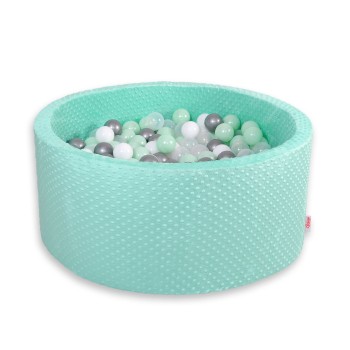 Μπαλοπισίνα minky H-40 cm με 200 Μπάλες - mint