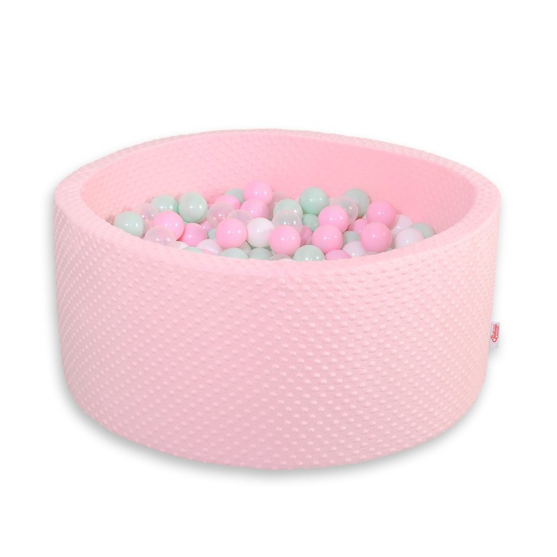 Μπαλοπισίνα minky H-40 cm με 200 Μπάλες - pink