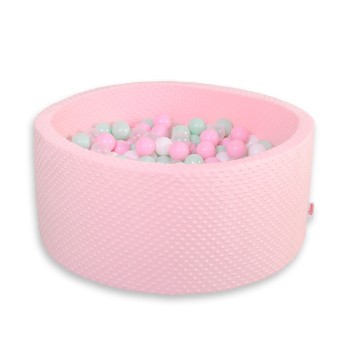 Μπαλοπισίνα minky H-40 cm με 400 Μπάλες 400 - pink