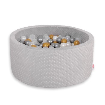 Μπαλοπισίνα minky H-40 cm με 400 Μπάλες 400 - grey
