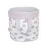 Double-sided toy basket S -  clouds gray/gray