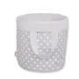 Double-sided toy basket M - white dots on gray/gray