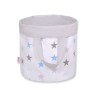Double-sided toy basket L - stars blue-gray/gray