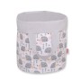 Double-sided toy basket M- hedgehogs gray/gray