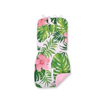 Double-sided cart insert BOBONO - tropical flowers/pink