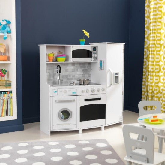 Κουζίνα Kidkraft - Large Play Kitchen with Lights & Sounds - White