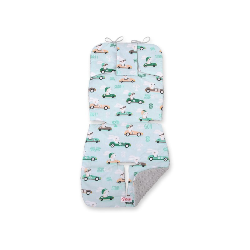 Double-sided cart insert BOBONO - mint rabbits/gray