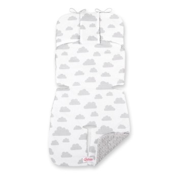 Double-sided cart insert BOBONO - clouds gray/gray