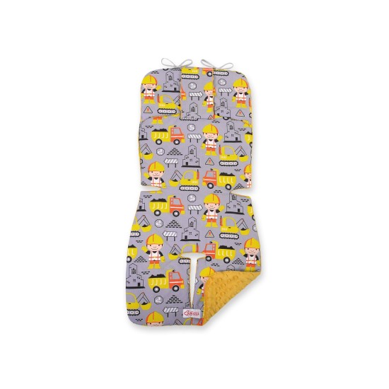 Double-sided cart insert BOBONO - yellow excavators/honey yellow Double-sided cart insert BOBONO - yellow excavators/honey yellow