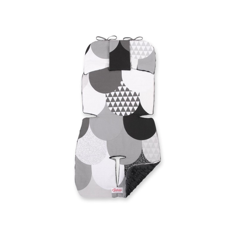 Double-sided cart insert BOBONO - gray fish scales/anthracite