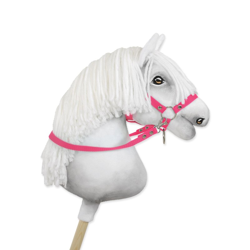 Hobby Horse reins for halters - dark pink