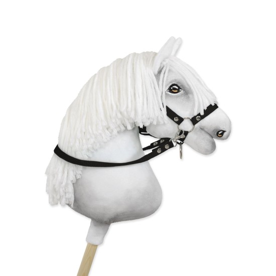 Hobby Horse reins for halters - black Hobby Horse reins for halters - black