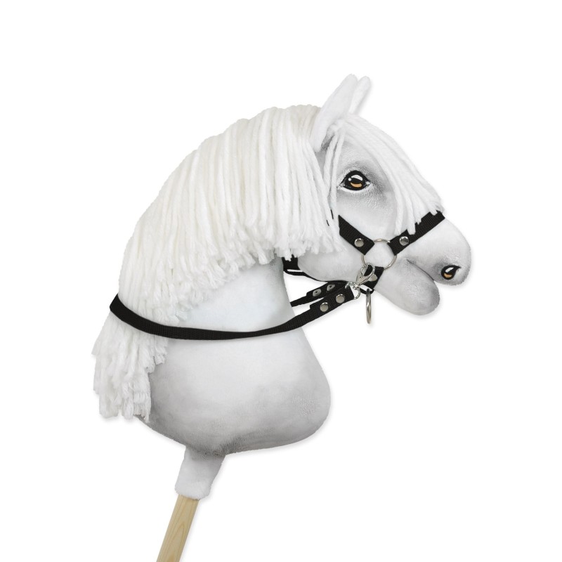 Hobby Horse reins for halters - black