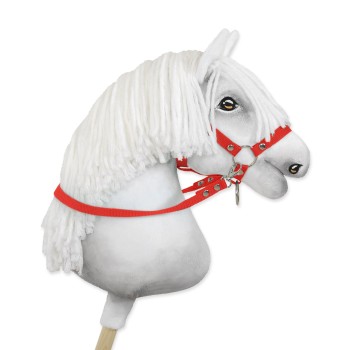 Hobby Horse reins for halters - red