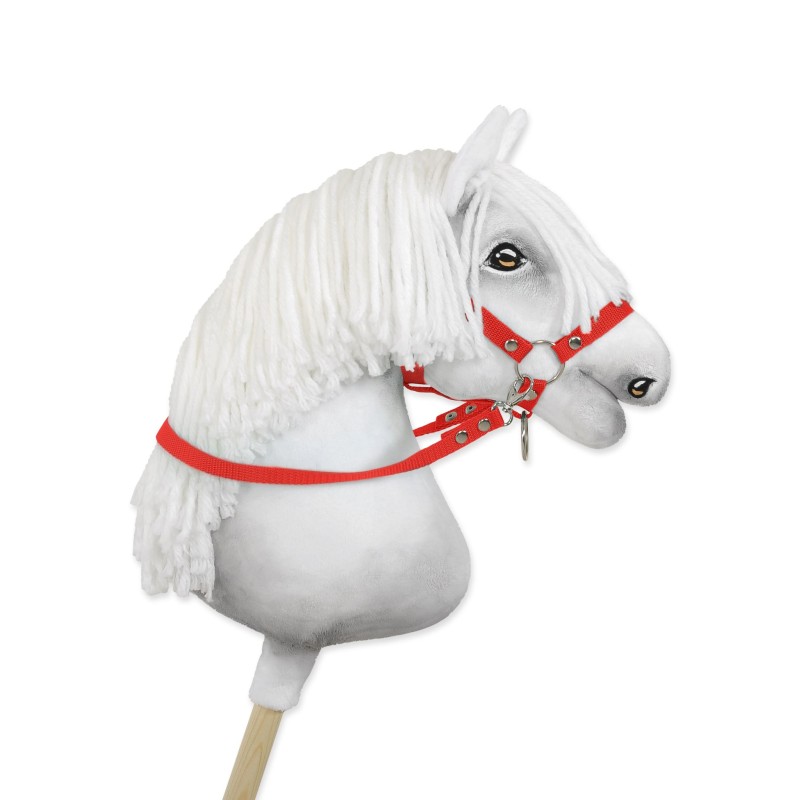Hobby Horse reins for halters - red