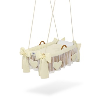 Moses Basket/Hanging crib- Amelie cream