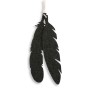 Decorative felt feathers 2pcs - anthracite