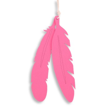 Decorative felt feathers 2pcs - pink