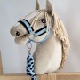 Σετ Αξεσουάρ για Hobby Horse: Καπίστρι A3 με Μαύρο Γουνάκι + Ιμάντας από Κορδόνι με Κλιπ - black-light blue