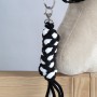Tether for Hobby Horse made of double-twine cord - white-black