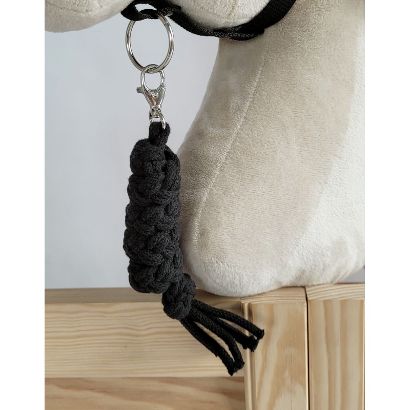 Ιμάντας Δεσίματος Αλόγου για Hobby Horse από Διπλό Κορδόνι Σπάγκου - black-black