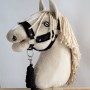 Σετ Αξεσουάρ για Hobby Horse: Καπίστρι A3 με Μαύρο Γουνάκι + Ιμάντας από Κορδόνι με Κλιπ - black-black