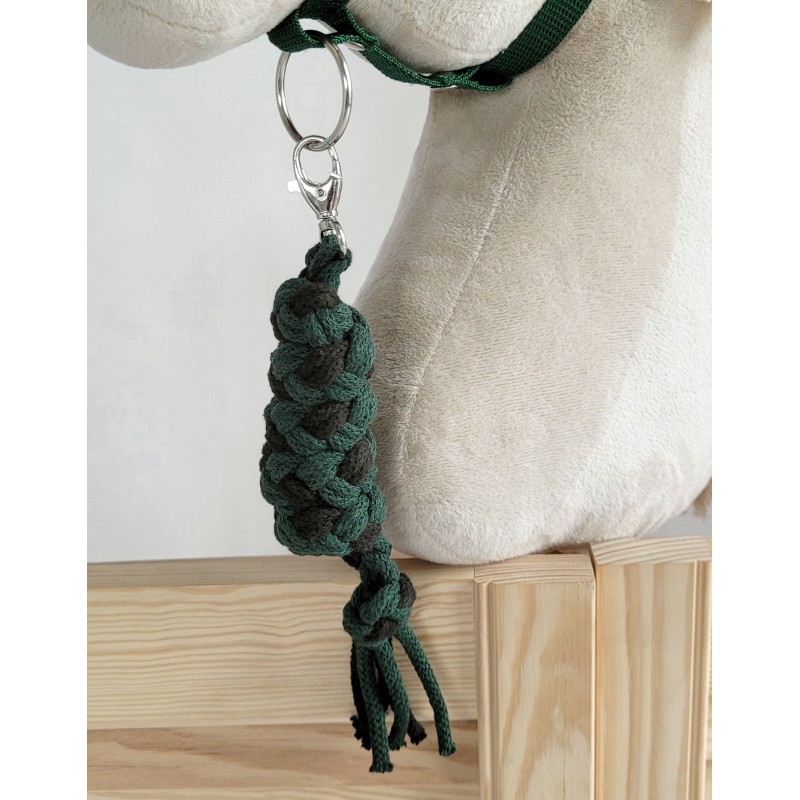 Ιμάντας Δεσίματος Αλόγου για Hobby Horse από Διπλό Κορδόνι Σπάγκου - black-khaki