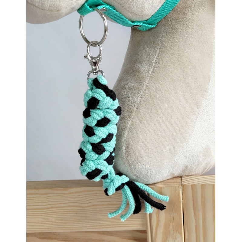 Ιμάντας Δεσίματος Αλόγου για Hobby Horse από Διπλό Κορδόνι Σπάγκου - black-mint