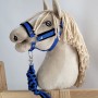 Σετ Αξεσουάρ για Hobby Horse: Καπίστρι A3 με Μαύρο Γουνάκι + Ιμάντας από Κορδόνι με Κλιπ - black-blue