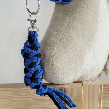 Ιμάντας Δεσίματος Αλόγου για Hobby Horse από Διπλό Κορδόνι Σπάγκου - black-blue