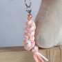 Tether for Hobby Horse made of double-twine cord - white-orange