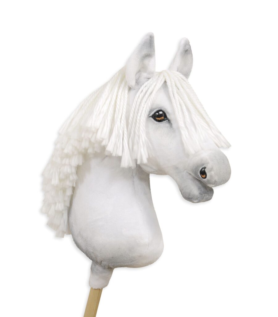 Horse On A Stick Super Hobby Horse Premium - White A3 - Babuu